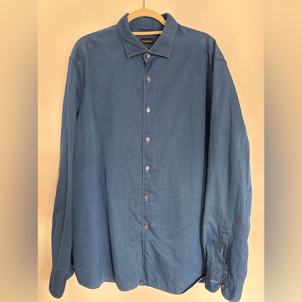 ermenegildo zegna xxl chambray shirt
